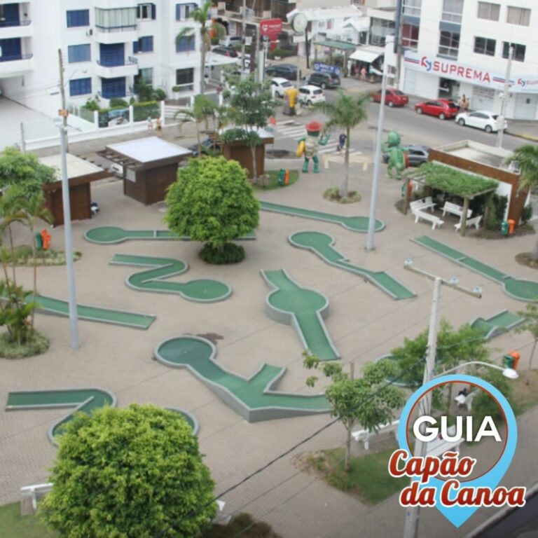 Praça Mini Golfe em Capão da Canoa no Rio Grande do Sul